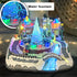 Christmas Village Snowy Fountain Milky Way River Musical Multicolor LED Light Up